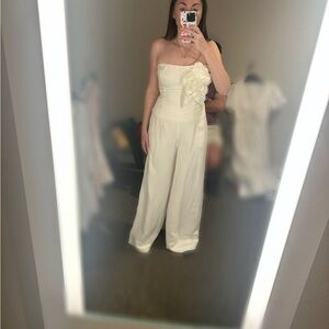 Elegant White Strapless 2 piece set